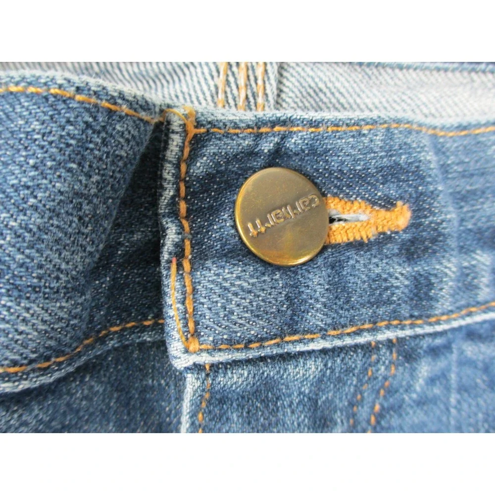 Carhartt Pants Mens 40 Blue Denim Jeans Straight Workwear‎ Casual 40X29*
